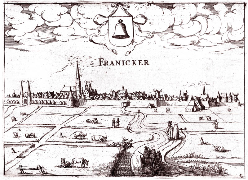 Gezicht op Franeker 1613 Guiccardini